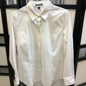 Paperwhite womens size 14 white tuxedo shirt
